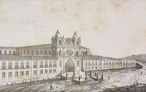 Facciata del monastero di Alcobaça, Portogallo, litografia di Salvatore Puglia da Poliorama Pittoresco, n.50, 19 luglio da Salvatore Puglia
