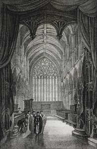 Interno della Cattedrale di Carlisle, Regno Unito, litografia di Salvatore Puglia da Poliorama Pittoresco, n. 25, 25 gennaio da Salvatore Puglia
