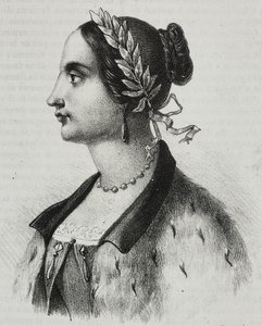 Ritratto di Laura Bassi Veratti (1711-1778), fisica e accademica italiana, litografia di Salvatore Puglia da Poliorama Pittoresco, n 4, 4 settembre da Salvatore Puglia