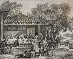 Laboratorio del tè, litografia di Salvatore Puglia da Poliorama Pittoresco, n 23, 13 gennaio da Salvatore Puglia
