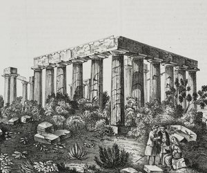 Tempio di Apollo sul Monte Panellenius, Grecia, da Poliorama Pittoresco, n. 40, 14 maggio da Salvatore Puglia