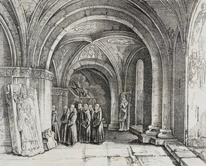 Chiesa sotterranea della Cattedrale di Basilea, Svizzera, da Poliorama Pittoresco, n. 50, 22 luglio da Salvatore Puglia