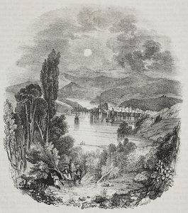 Veduta del lago Cefiso nei dintorni di Beozia, Grecia, litografia di Salvatore Puglia da Poliorama Pittoresco, n 9, 8 ottobre da Salvatore Puglia