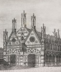 Veduta della Chiesa di Santa Maria della Spina a Pisa, Toscana, Italia, litografia di Salvatore Puglia da Poliorama Pittoresco, n 34, 29 marzo da Salvatore Puglia