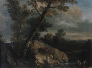 Paesaggio marino con ladri
