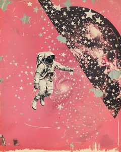 Astronauta Pink Galaxy