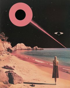 Notte rosa sulla spiaggia degli UFO da Samantha Hearn