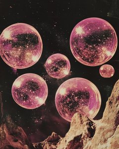 Pianeti rosa surreali da Samantha Hearn