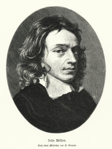 John Milton, poeta inglese (litografia)