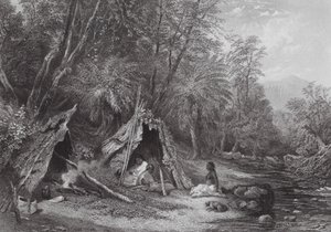 Australia: accampamento nativo da Samuel (after) Prout