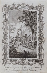 Alfredo, Travestito da Arpista, Osserva il Campo Danese da Samuel (after) Wale