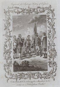 Carlo I ordina di erigere il suo stendardo sul castello di Nottingham da Samuel (after) Wale