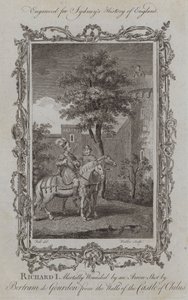 Riccardo I ferito mortalmente da una freccia scoccata da Bertram de Gourdon dalle mura del castello di Chalus da Samuel (after) Wale