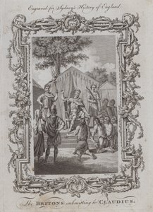 I Britanni si sottomettono a Claudio (incisione) da Samuel (after) Wale