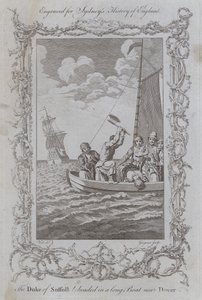 Il duca di Suffolk decapitato in una lunga barca vicino a Dover da Samuel (after) Wale