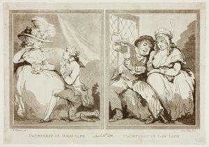 Il corteggiamento nella vita alta e bassa da Samuel Alken
