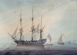 Marina con una fregata