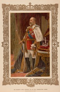 Re Edoardo VII in abiti di incoronazione