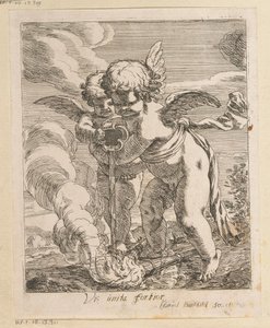 Due putti che spengono torce