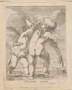 Due putti che litigano per un ramo di palma da Samuel Bottschild