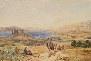 Tiberiade sul Mar di Galilea, c.1850 da Samuel Bough