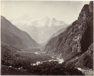 Vista di una valle e delle cime dello Srikanta, India da Samuel Bourne (signed by artist)
