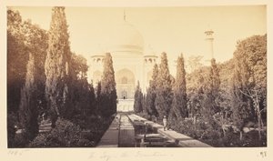 Agra; il Taj, dalla fontana da Samuel Bourne