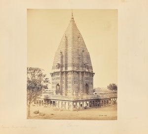 Benares; tempio Sumeree a Ramnuggur, veduta ravvicinata da Samuel Bourne