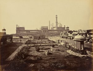 Delhi; il Jumma Musjid, da nord da Samuel Bourne