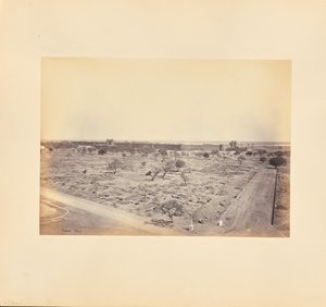 Delhi; il palazzo, dal Jumma Musjid da Samuel Bourne