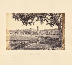 Fatehpur Sikri; veduta generale delle rovine (lato ovest), dal piede della collina da Samuel Bourne