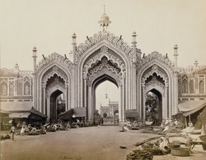 Porta del bazar di Hoospinbad da Samuel Bourne