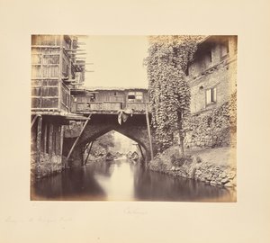Srinagar; un ponte sul canale Marqual da Samuel Bourne