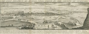 Ponte e città di Burton-upon-Trent (incisione)