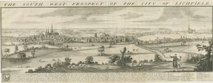 Lichfield - Prospetto sud-ovest: incisione