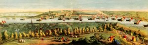 La prospettiva occidentale del cantiere navale di Sua Maestà a Chatham, 1738, 1942