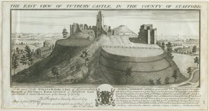 Castello di Tutbury - Vista Est (incisione)