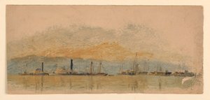 Disegno, schizzi. Navi, 1860 ca. da Samuel Colman