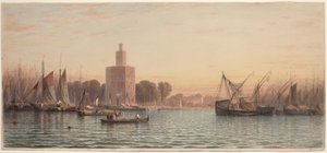 Il porto di Siviglia da Samuel Colman
