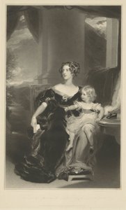 Ritratto di Harriet, Contessa Gower, e sua figlia da Samuel Cousins