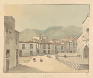 Funchal, Madeira: Una Piazza con una Chiesa