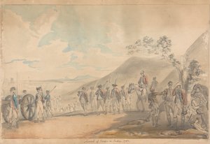 Marcia delle truppe in India da Samuel Davis