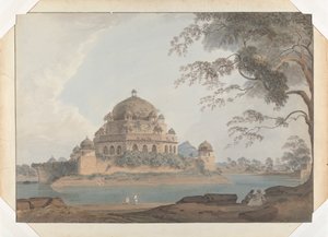 Veduta della Tomba di Shershah a Sasaram in Bihar da Samuel Davis