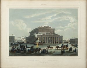 Il Teatro Imperiale Bolshoi Kamenny di San Pietroburgo da Samuel Friedrich Diez