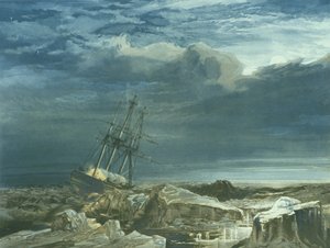 H.M.S. Investigator nel Pack, 8 ottobre 1850, inciso da E. Walker, pubblicato nel 1854