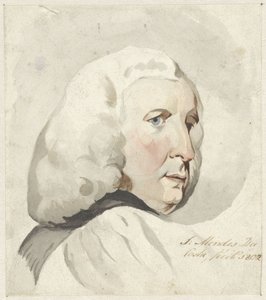 Testa di un uomo, verso destra da Samuel Henri Mendes da Costa