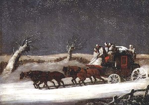 Diligenza in una tormenta di neve da Samuel Henry Alken