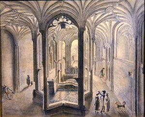 Veduta interna della Holywell Spa, Galles del Nord
