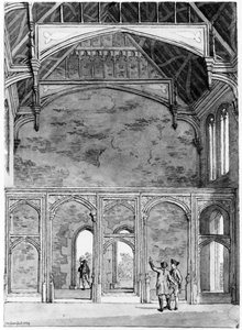 Estremità sud-ovest della Grande Sala a Eltham, 1779 da Samuel Hieronymous Grimm