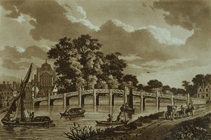Ponte di Hampton Court, illustrazione da 